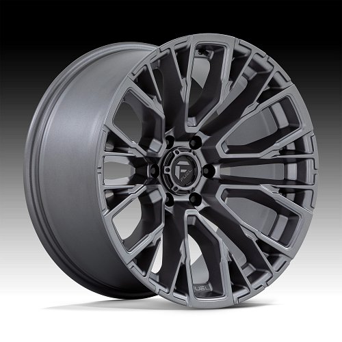 Fuel Rebar 6 D848 Matte Gunmetal Custom Truck Wheels 1